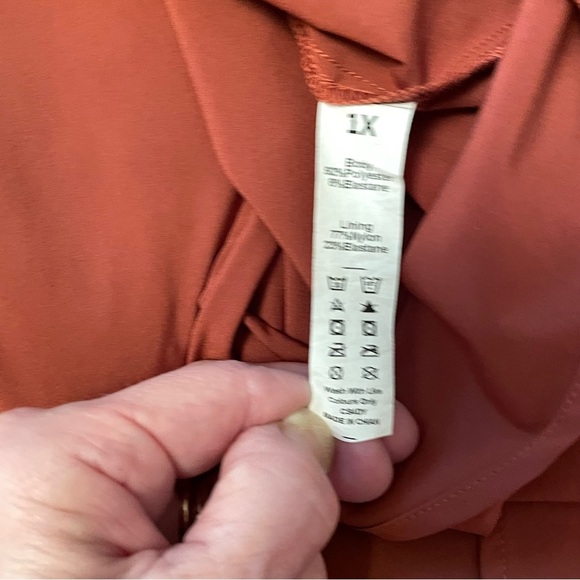 Athletic style Rust Tank Dress-Size 1X-Racer Back-Stretch-Pockets-CLEANED - Picture 8 of 8